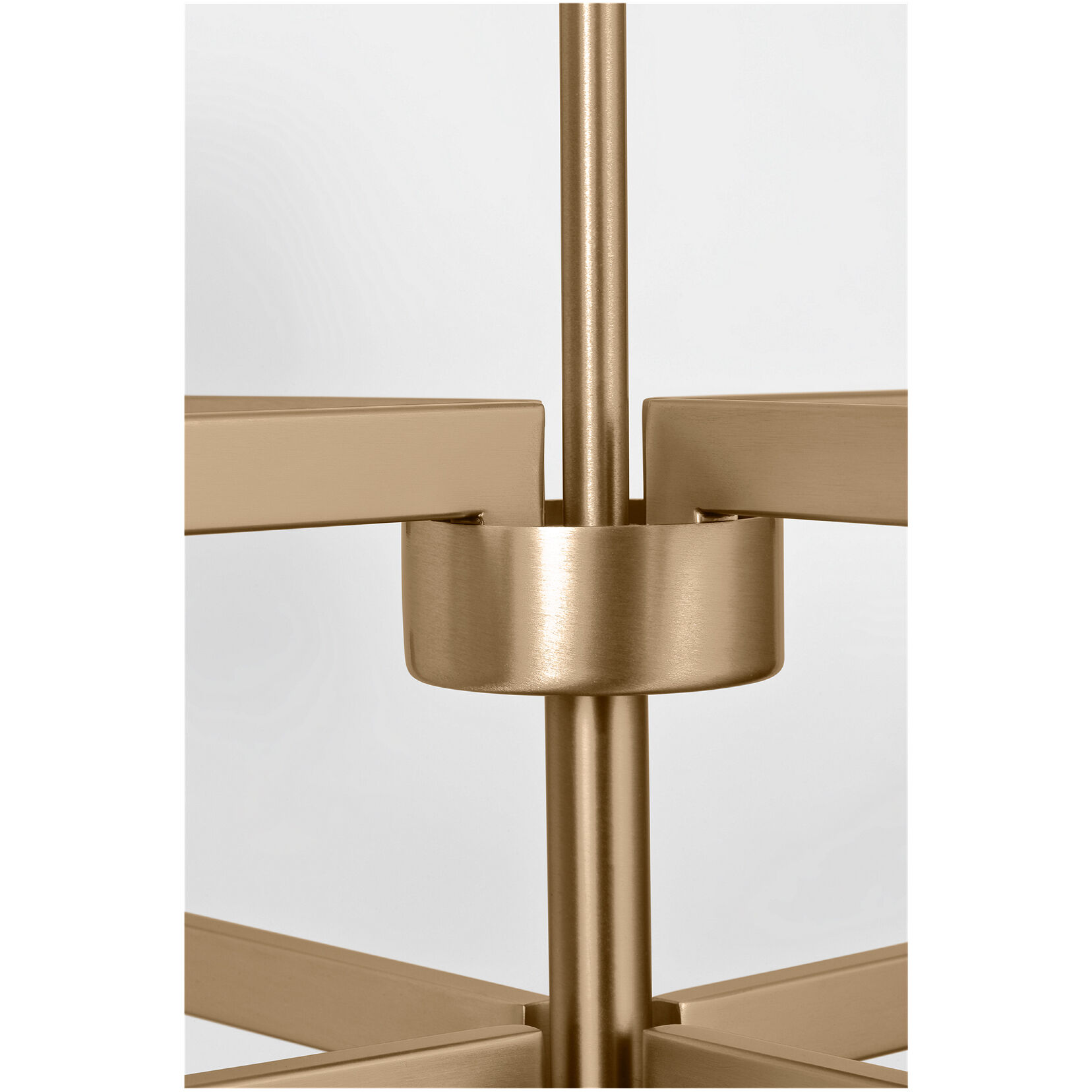 Zentro LED 36 inch Satin Brass Chandelier Ceiling Light