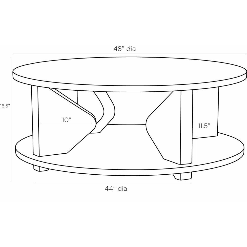 Blaine 48 inch Oyster Coffee Table