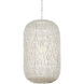 Cocoon 1 Light 15.5 inch Vanilla Pendant Ceiling Light, Medium