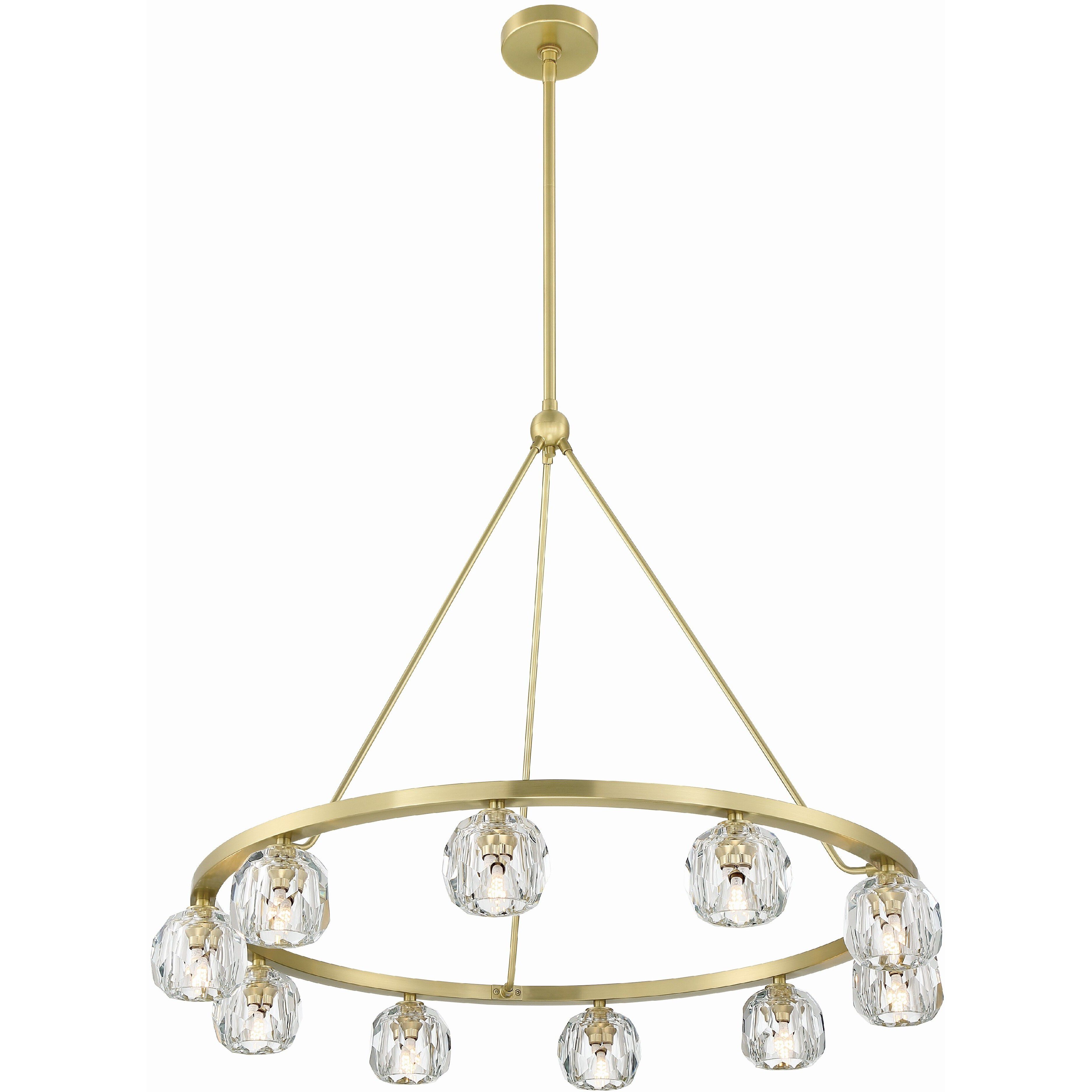 Aragon 10 Light 36 inch Soft Brass Chandelier Ceiling Light