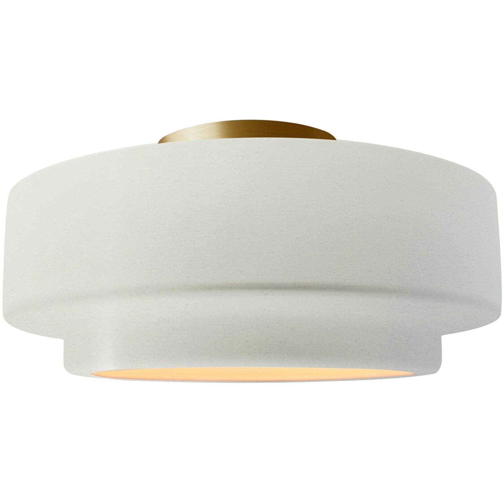 Radiance Collection - Tier 1 Light 12 inch Matte White Semi-Flush Ceiling Light, Form+Finish+Function