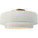 Radiance Collection - Tier 1 Light 12 inch Matte White Semi-Flush Ceiling Light, Form+Finish+Function