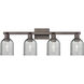 Arcadia Caledonia 4 Light 32 inch Oil Rubbed Bronze Bath Vanity Light Wall Light in Charcoal