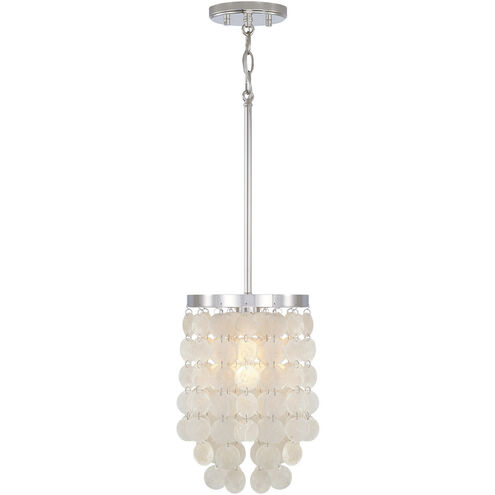 Shelby 1 Light 8 inch Polished Nickel Pendant Ceiling Light