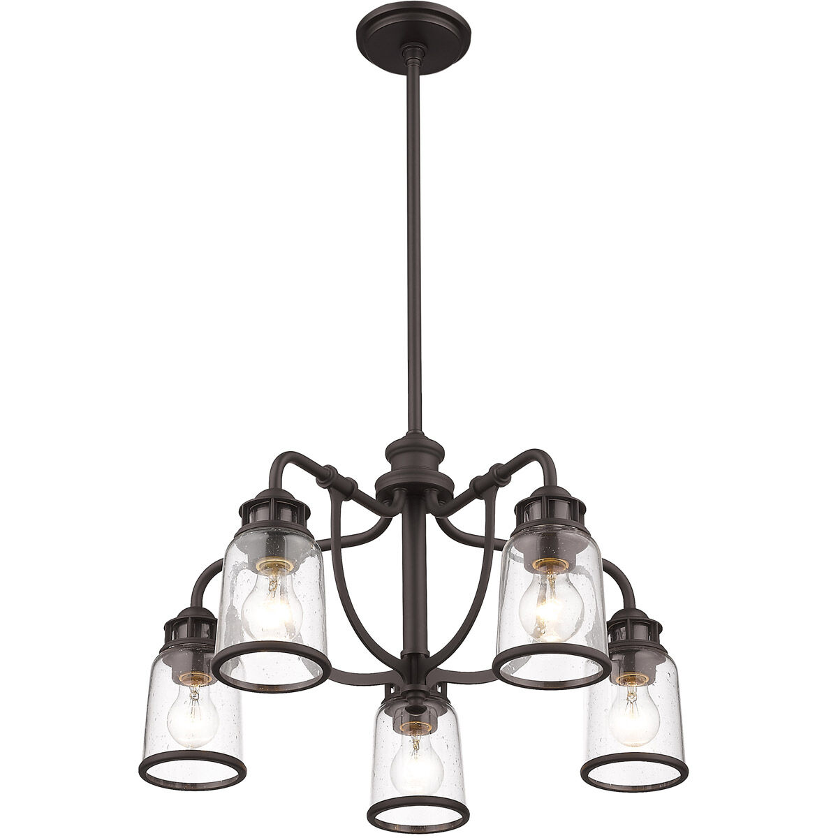 Lawrenceville 5 Light 24 inch Bronze Dinette Chandelier Ceiling Light