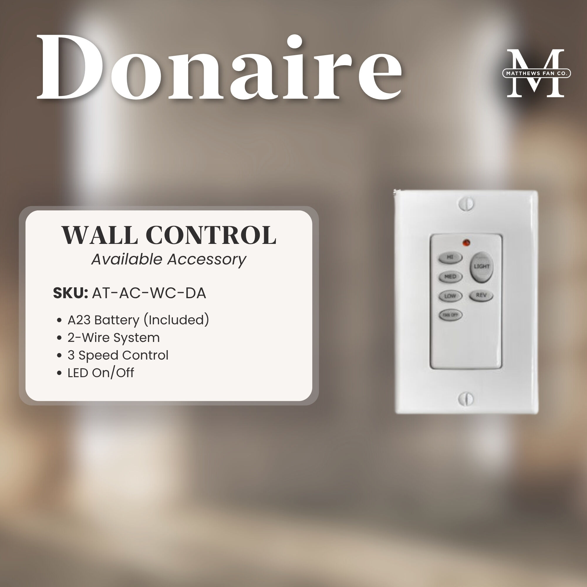 Atlas Donaire 52 inch Gloss White Paddle Fan, Coastal Wet Rated