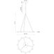 Rezz LED 27.63 inch Black Pendant Ceiling Light in Opal Glass