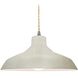 Radiance LED 15.5 inch White Crackle and Brushed Nickel Pendant Ceiling Light