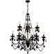 Keen 9 Light 32 inch Black Up Chandelier Ceiling Light