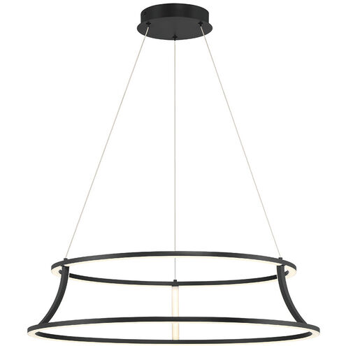 Cadoux LED 30 inch Black Chandelier Ceiling Light