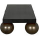 Cosmo 70 X 38.5 inch Matte Black and Aged Brass Coffee Table
