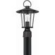 Andover 1 Light 14.5 inch Matte Black Outdoor Post in Clear