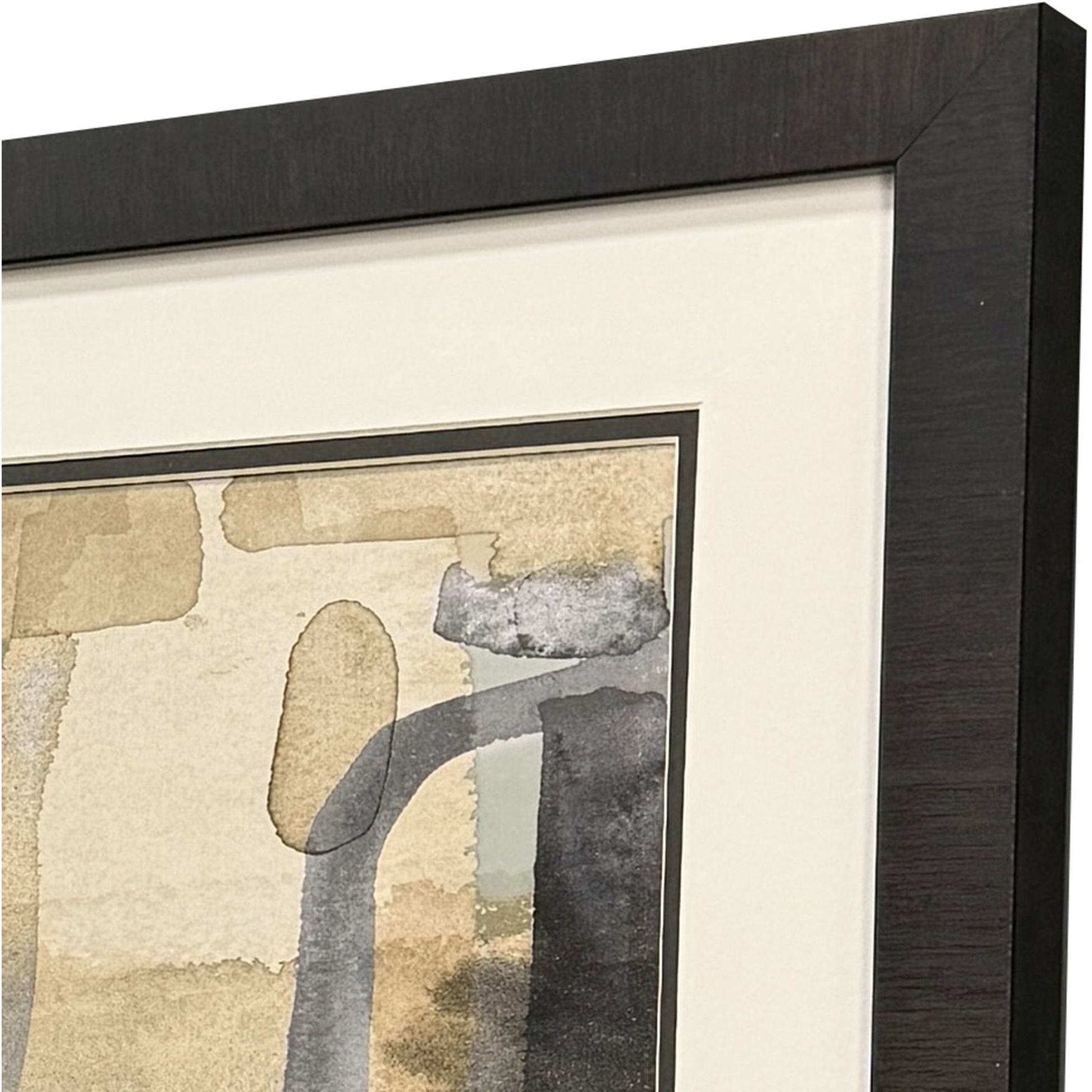 Abstract Expressions Brown and Gray and Green and Neutral Framed Art, Propac