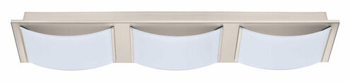 Wasao LED 25 inch Matte Nickel Vanity Wall Ceiling Dual Mount Wall Light