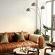 Triplet 85 inch 14 watt Satin Nickel Arc Floor Lamp Portable Light