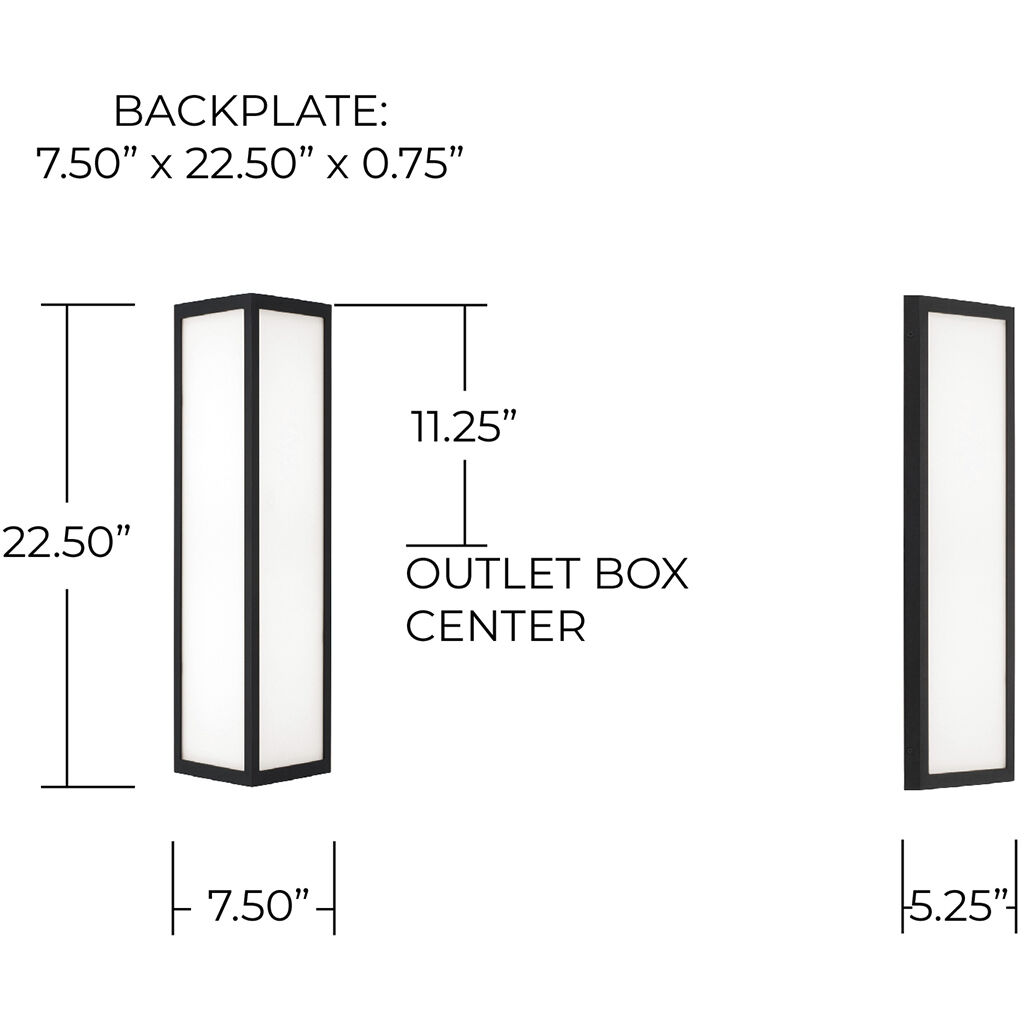 Irvin LED 22.5 inch Black Outdoor Wall Lantern