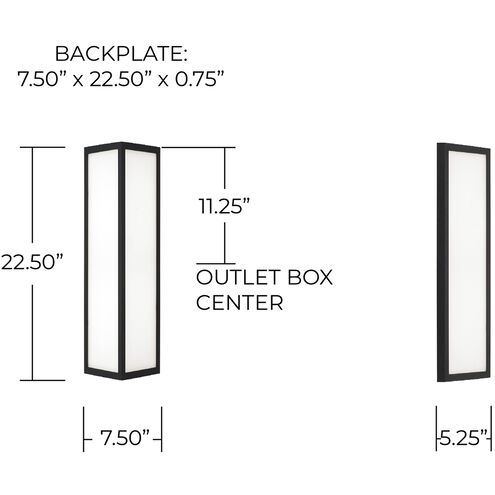 Irvin LED 22.5 inch Black Outdoor Wall Lantern
