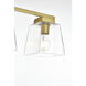 Merrick 3 Light 23 inch Brass Bath Sconce Wall Light