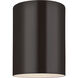 Outdoor Cylinders 1 Light 5.13 inch Bronze Outdoor Flush Mount
