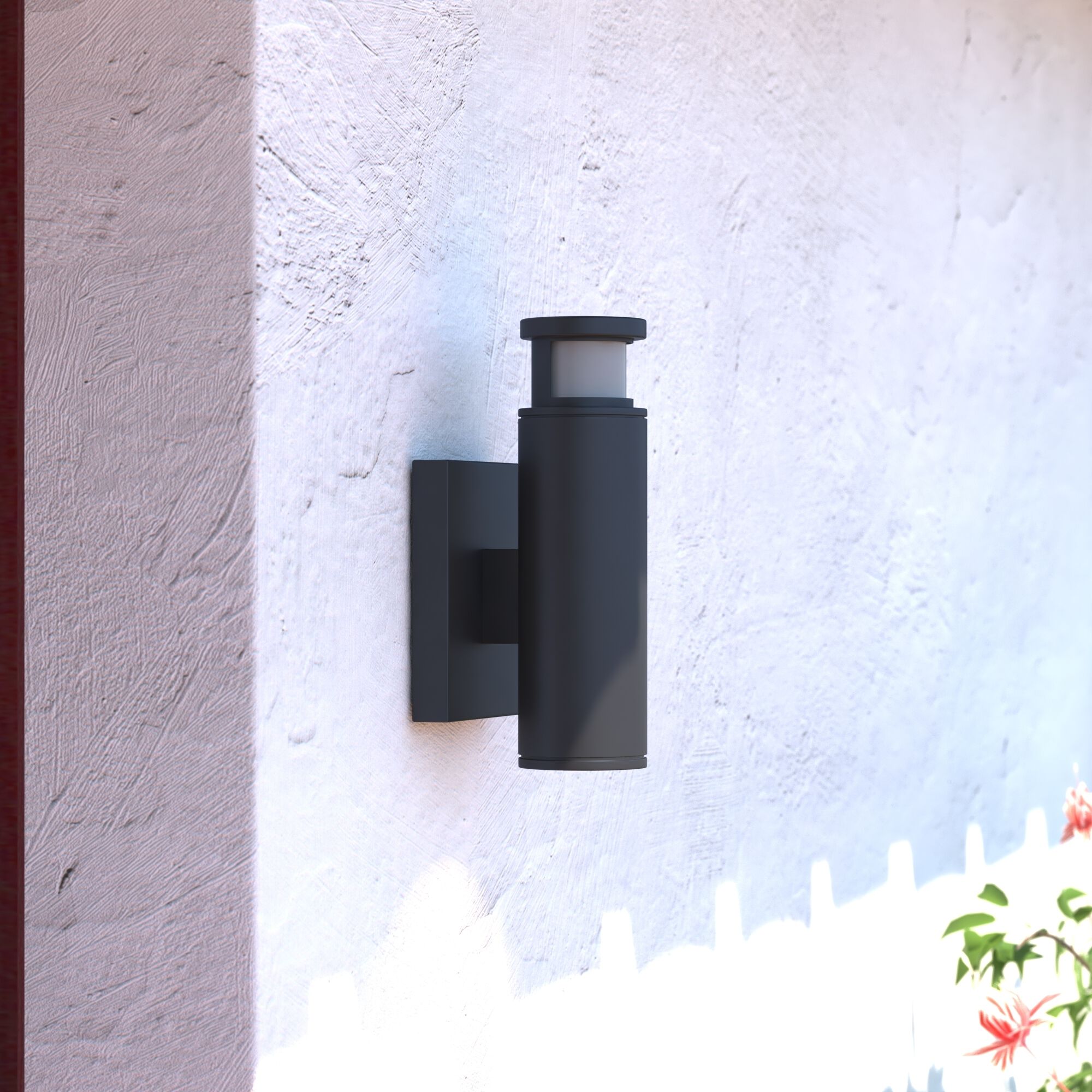 Chiasso Textured Black Outdoor Motion Sensor