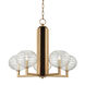 Breton LED 30 inch Aged Brass Chandelier Ceiling Light