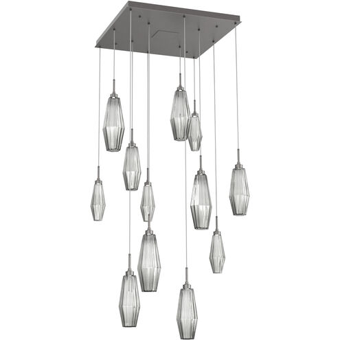 Aalto LED Graphite Chandelier Ceiling Light, Square Multi-Port