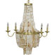 Bijou 6 Light 27 inch Antique Brass Chandelier Ceiling Light