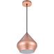 Axiom 1 Light 10 inch Honey Gold Pendant Ceiling Light