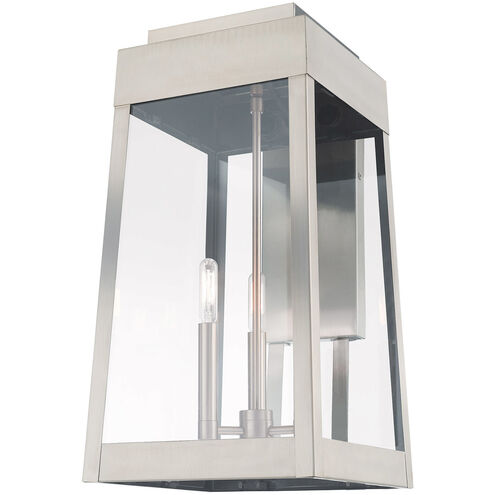 Oslo 3 Light 20 inch Brushed Nickel Outdoor Wall Lantern