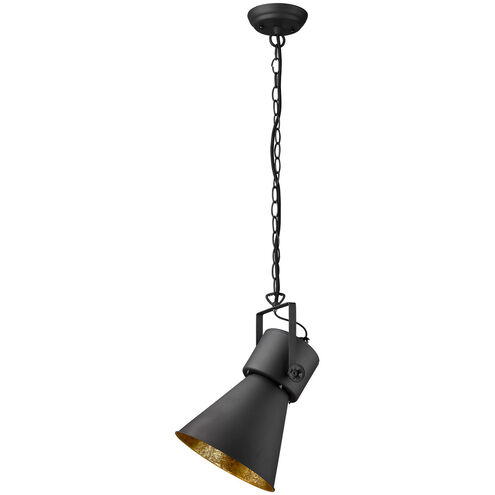 Crew 1 Light 17 inch Matte Black Pendant Ceiling Light