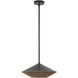 Alora Mood Daphne 1 Light 15 inch Matte Black/Brown Cotton Rope Pendant Ceiling Light in Matte Black and Brown Cotton Rope