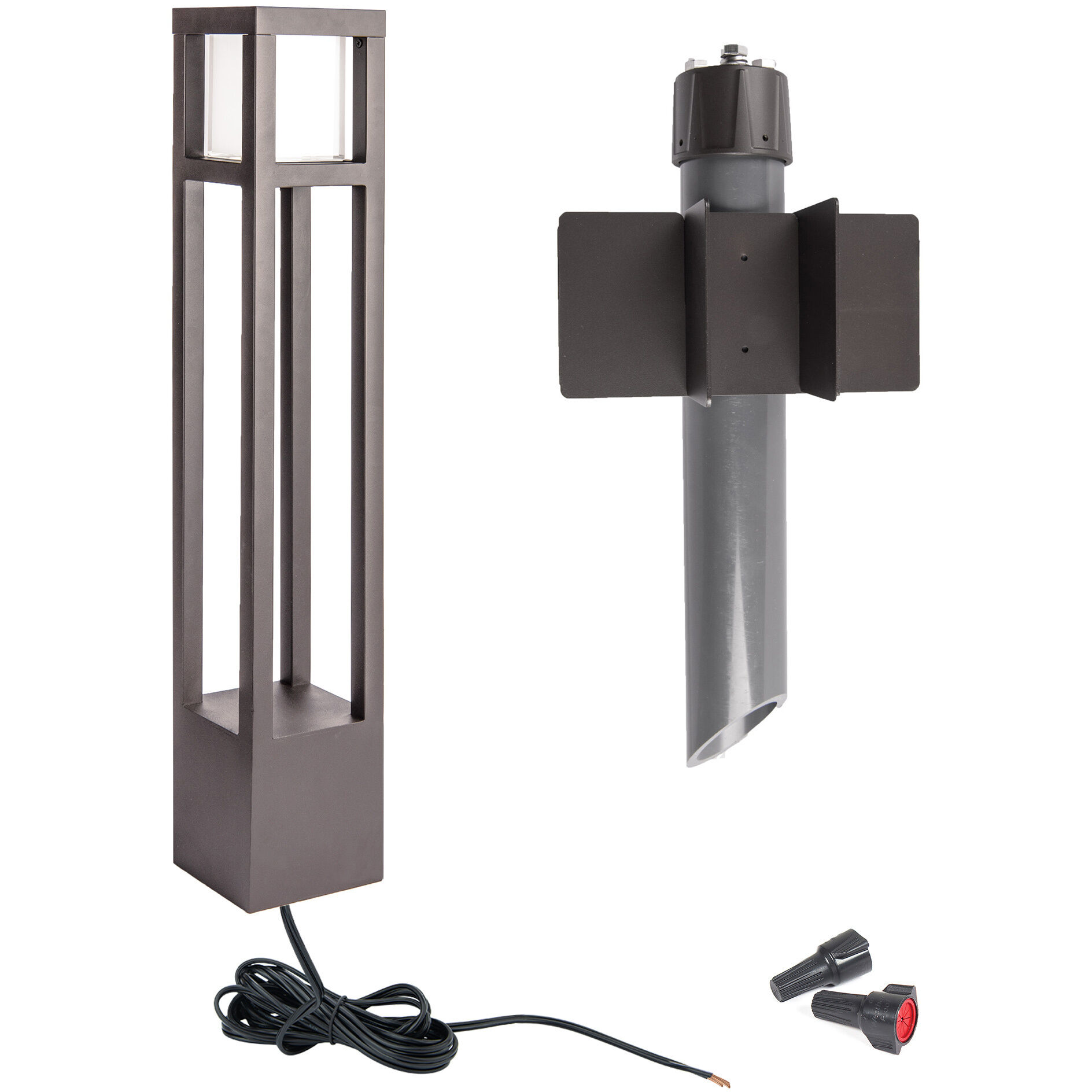 Tower 12 5.5 watt Bronze Bollard Lighting in 3000K, WAC Landscape