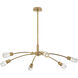 Atera LED 45 inch Heritage Brass Chandelier Ceiling Light, Single Tier