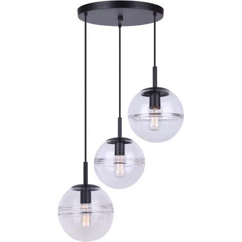 Neo 3 Light 20 inch Black Pendant Lighting Ceiling Light