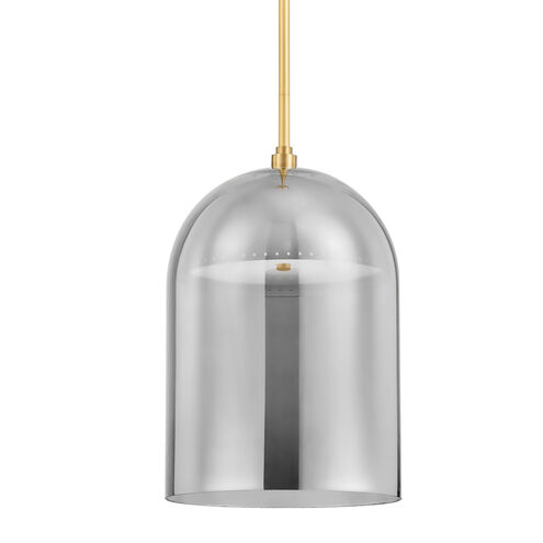 Dorval LED 13 inch Aged Brass Pendant Ceiling Light