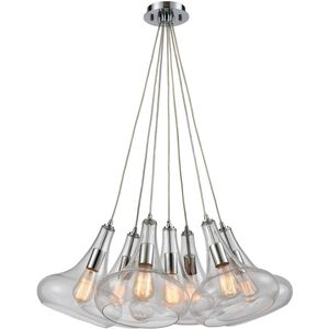 Orbital 7 Light 28 inch Polished Chrome Mini Pendant Ceiling Light