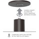 Twist-N-Lite LED 5 inch Black Flush Mount Ceiling Light