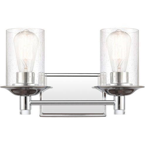 Manhattan 2 Light 15 inch Polished Chrome Bath Vanity Light Wall Light