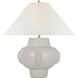 Thomas O'Brien Cap-Ferrat 26.25 inch 15 watt White Crackle Table Lamp Portable Light in Linen