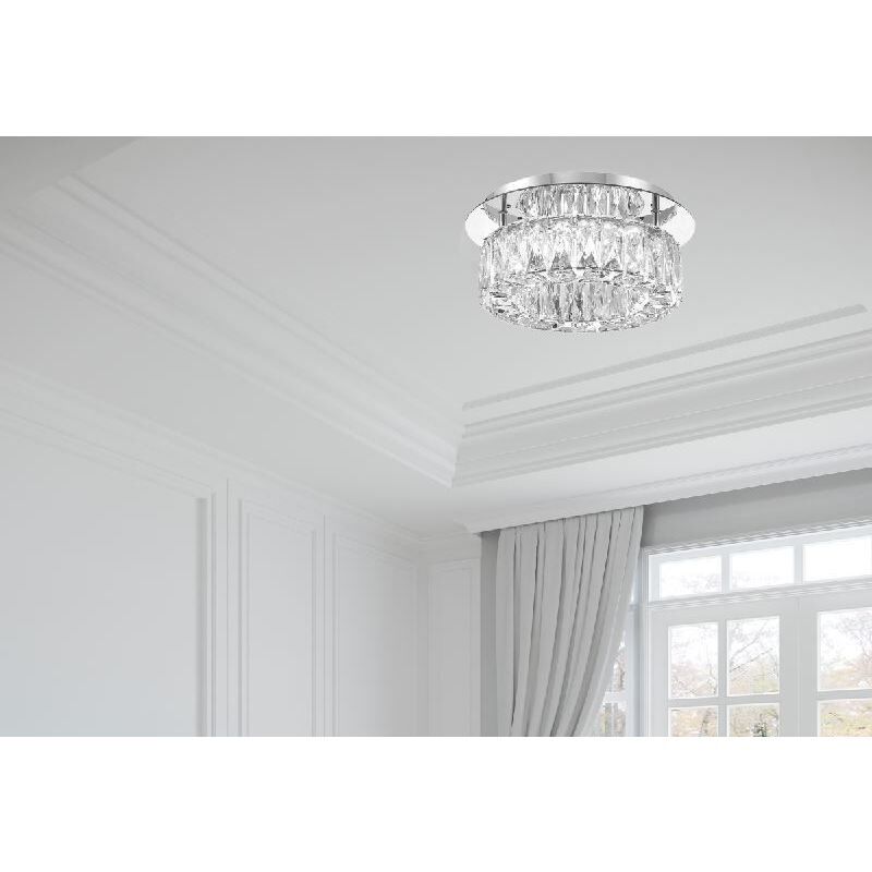 Kinsley 1 Light 12 inch Polished Chrome Flush Ceiling Light