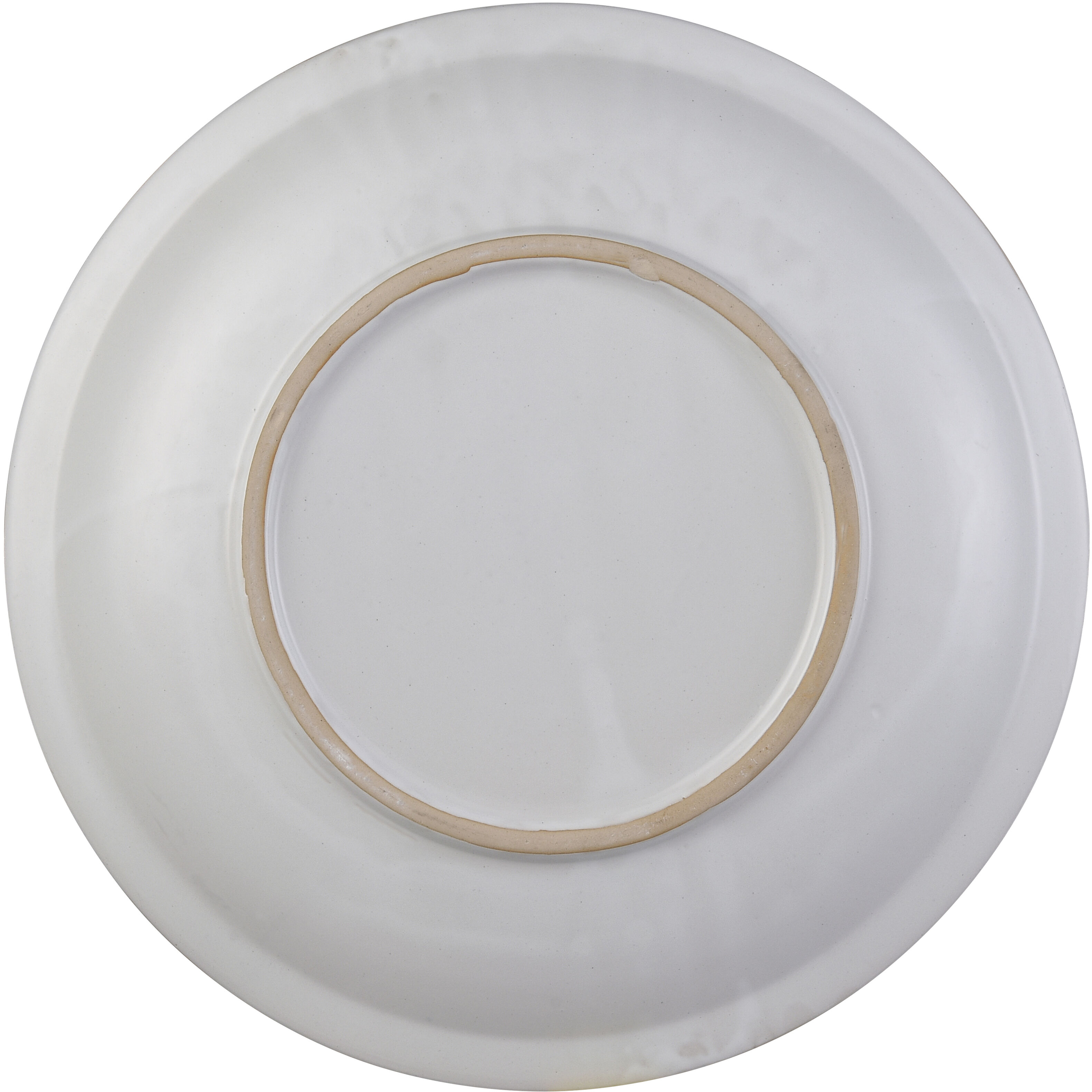 Yvonne 18 X 18 inch Cream Glazed with White Charger