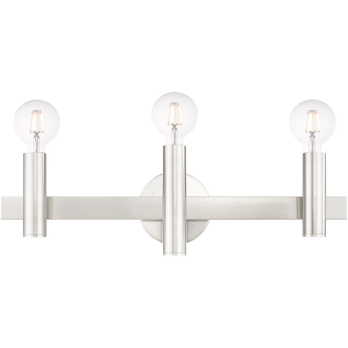 Helsinki 3 Light 24 inch Brushed Nickel with Bronze Accents Vanity Sconce Wall Light