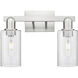 Arcadia Clymer 2 Light 14.88 inch Brushed Satin Nickel Bath Vanity Light Wall Light in Seedy