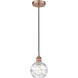 Edison Athens Deco Swirl 1 Light 6 inch Antique Copper Mini Pendant Ceiling Light