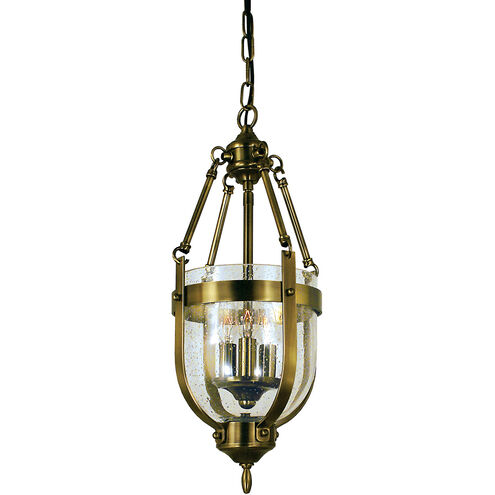 Hannover 3 Light 8 inch Antique Brass Mini Chandelier Ceiling Light