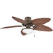Leaf Blade Mahogany 11 inch Set of 5 Fan Blades, 52 inch