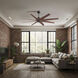 Atlas Ariella 64 inch Textured Bronze with Walnut Tone Blades Ceiling Fan