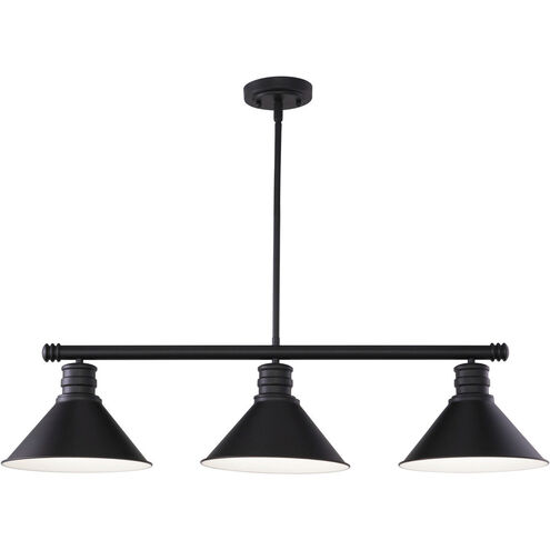 Akron 3 Light 35.75 inch Oil Rubbed Bronze Linear Chandelier Ceiling Light