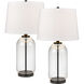 Lunaria 31 inch 150 watt Clear with Matte Black Table Lamp Portable Light