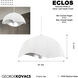 Eclos 1 Light 23.88 inch Textured White With Silver Leaf Inside Pendant Ceiling Light